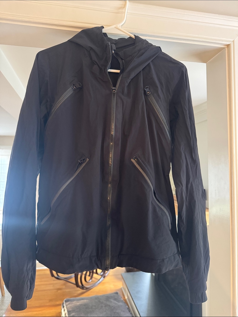 lululemon athletica Black Hooded Zip-Up Utility Jacket